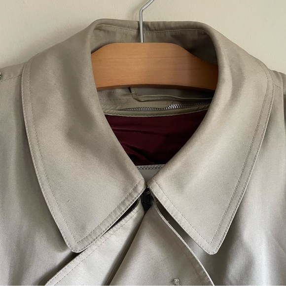 Vintage London Fog Trench Coat Rain Jacket Tan Mens Size 44T 44L Tall Long - Picture 4 of 13